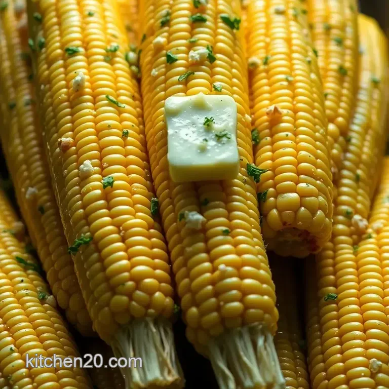 Oven-Roasted Corn on the Cob with Herb Butter presentation