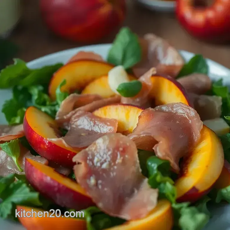 Peach Prosciutto & Mozzarella Salad with Mint-Lime Dressing