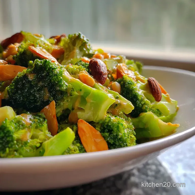 Broccoli Salad with Peanut Dressing Recipe: Crisp & Velvety