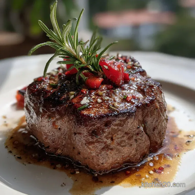 Perfectly Pan Seared Filet Mignon For: the Ultimate Crust presentation