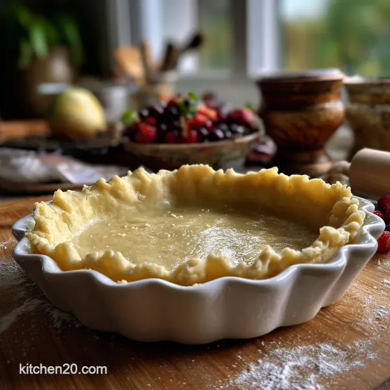 Elegant slice of pie, showcasing a perfectly flaky crust. Garnished with a dollop of whipped cream, offering a contrasting...