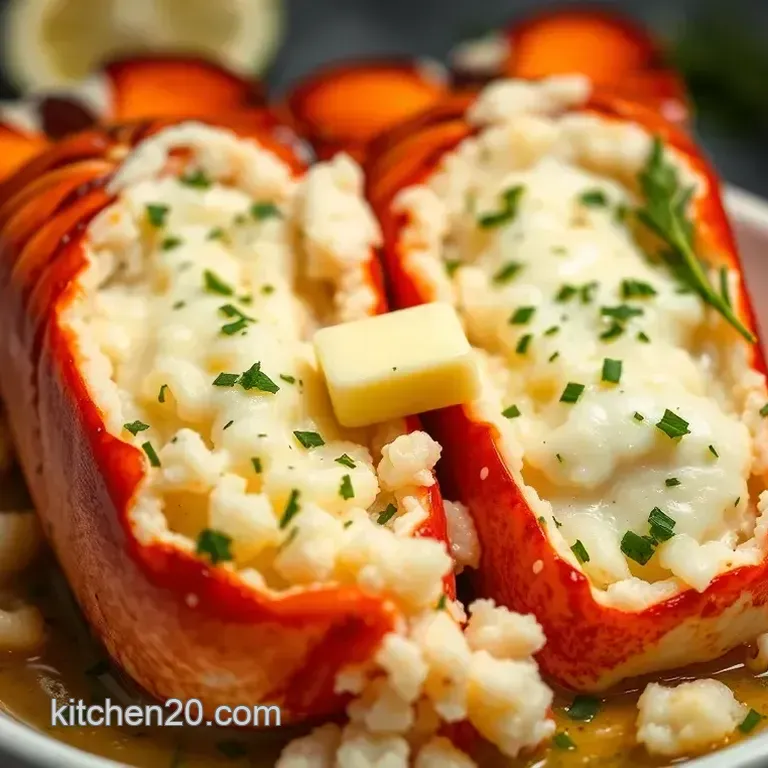 Perfectly Baked Lobster Tail with Garlic Herb Butter