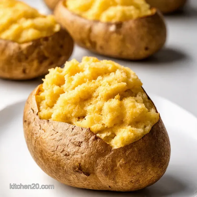 Perfectly Baked Potato Crispy Skin Fluffy Inside