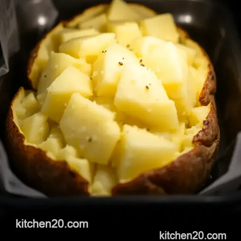 Perfectly Fluffy Baked Potatoes presentation