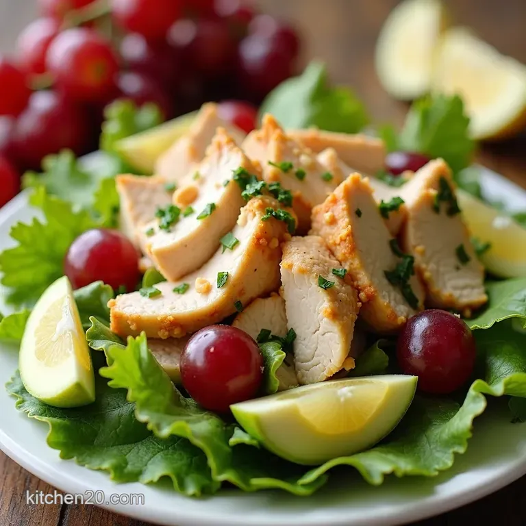 Perfectly Poached Chicken Salad with Sweet Grapes Toasted Almonds