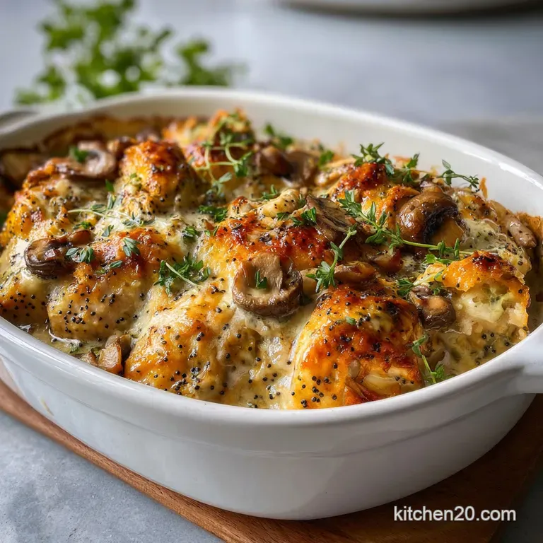 Poppy Seed Chicken Casserole: Silky Center