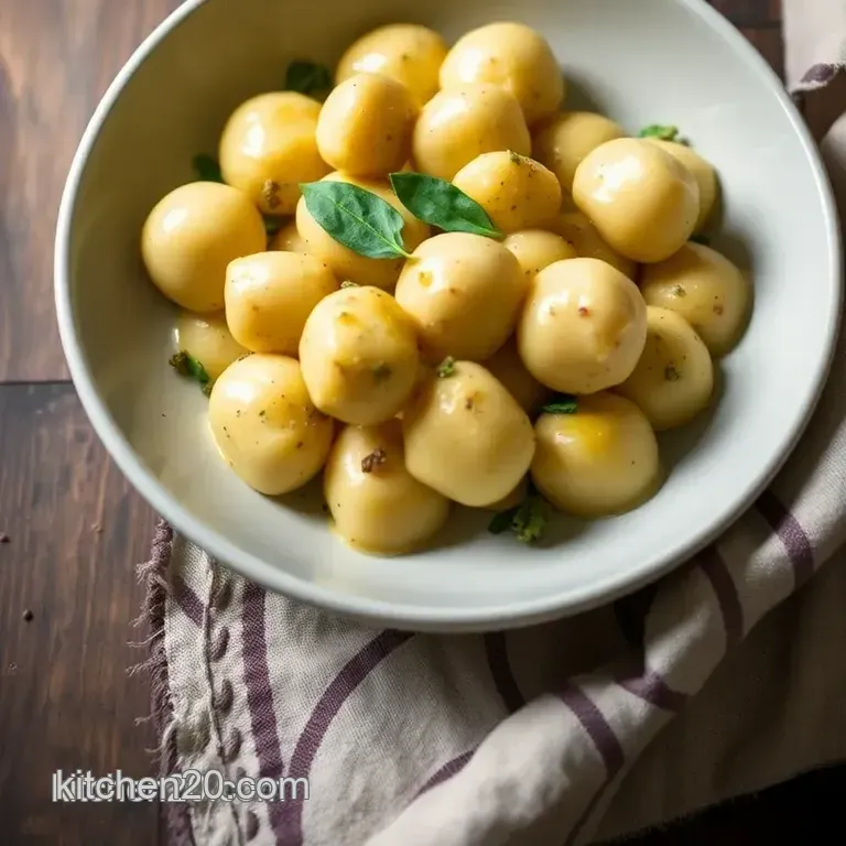 Potato Gnocchi with Brown Butter Sage and Walnuts presentation