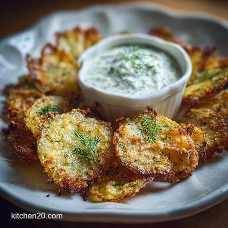 Potato Wedges Cucumber Dip with Architectural Crunch