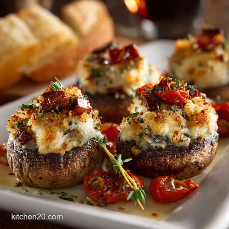 Proper Pubstyle 3Cheese Stuffed Mushrooms the Nonsoggy Method presentation