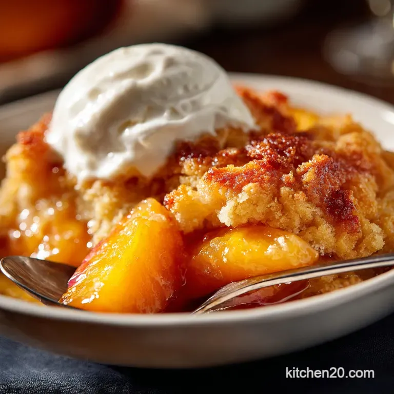 Proper Peach Cobbler with Buttermilk Biscuits: a Cracking Classic presentation