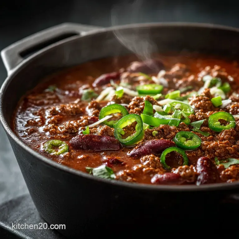 Proper Classic Homemade Chili the Ultimate Ground Beef Stovetop Recipe presentation