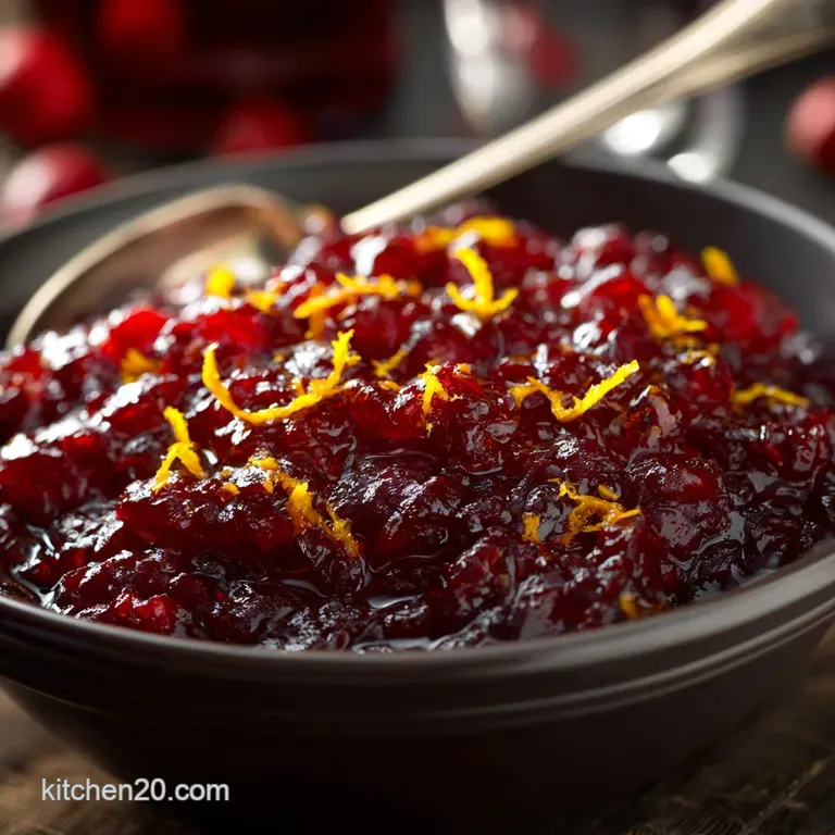 Cranberry Sauce with Orange Zest: Mums Easy Homemade Recipe presentation