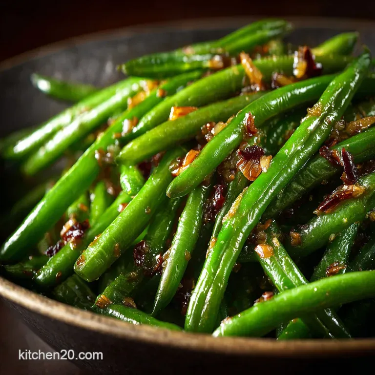 Green Beans: Proper Haricots Verts Amandine presentation