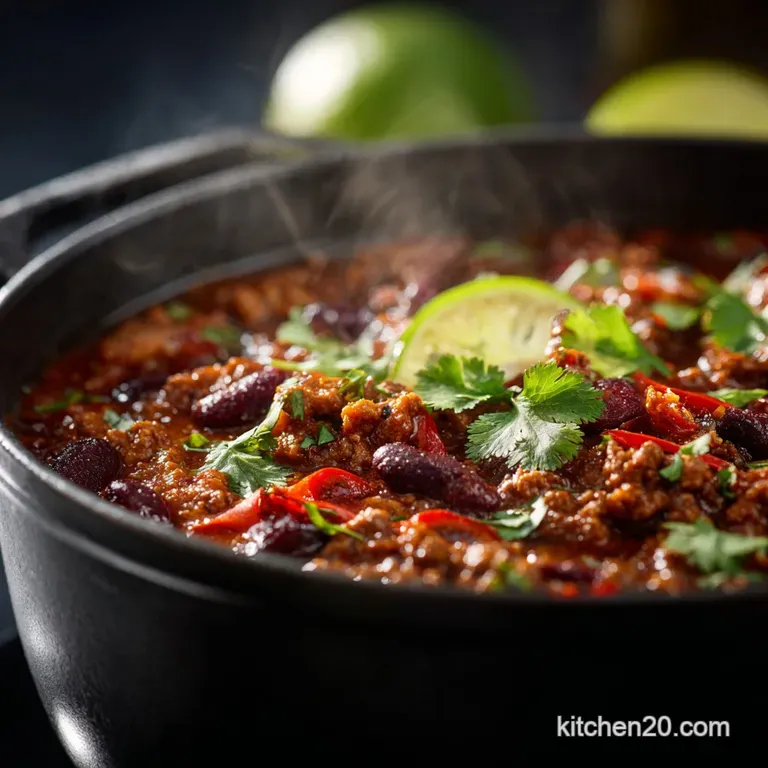 The Sunday Slowsimmer Proper Homemade Chili Con Carne presentation