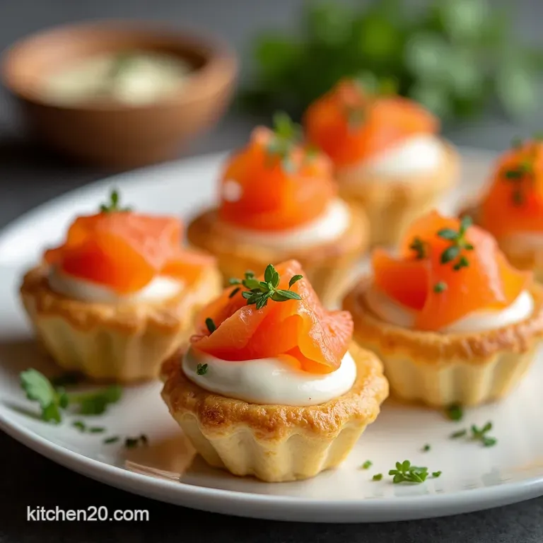 Puff Pastry Party Parcels Smoked Salmon Crème Fraîche Bites