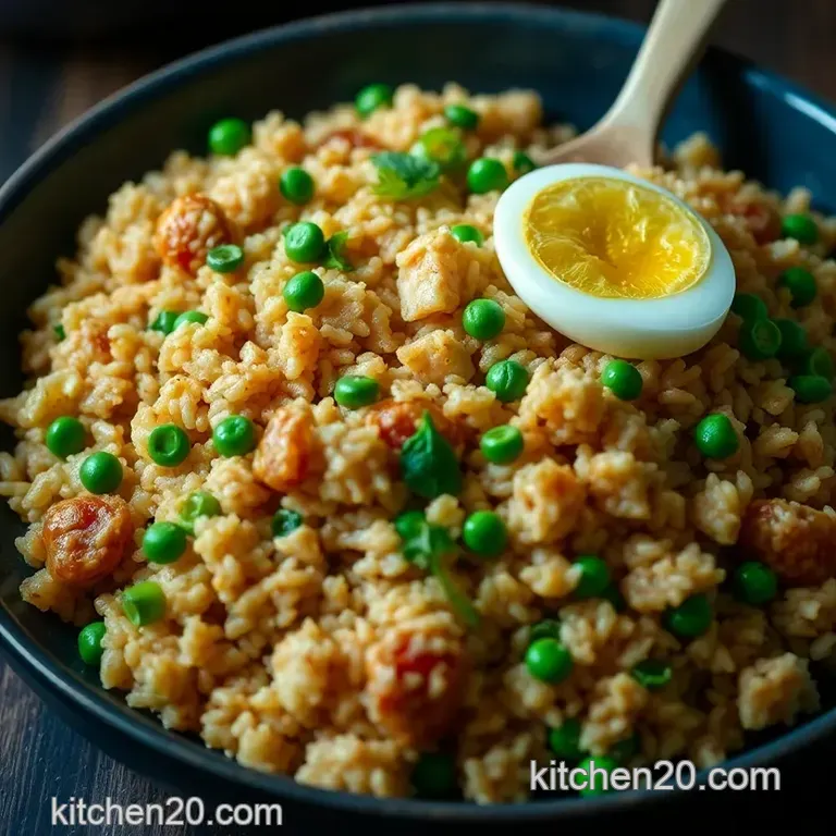 Quick and Healthy Turkey Mince Fried Rice presentation