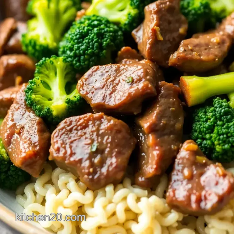 Quick Beef Stir Fry with Fresh Broccoli presentation