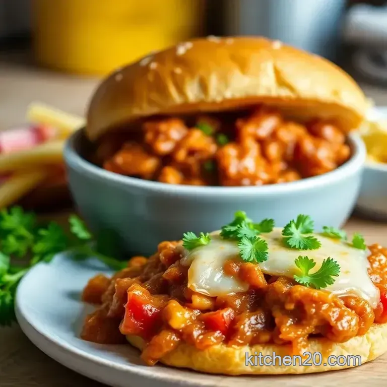 Best Easy Quick Cheesy Chicken Sloppy Joes Recipe for Busy Nights!