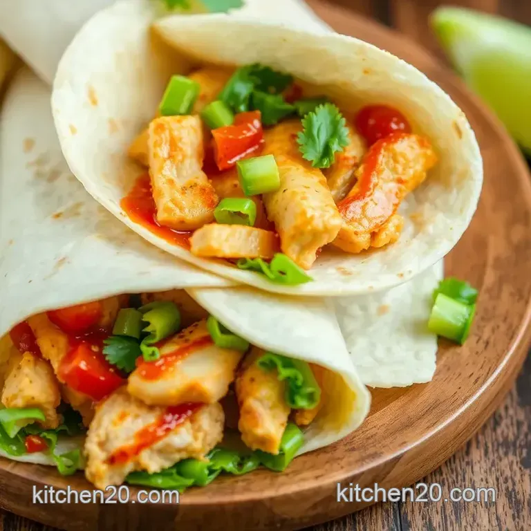 Quick Chicken Sauce Wraps for Family Fun presentation