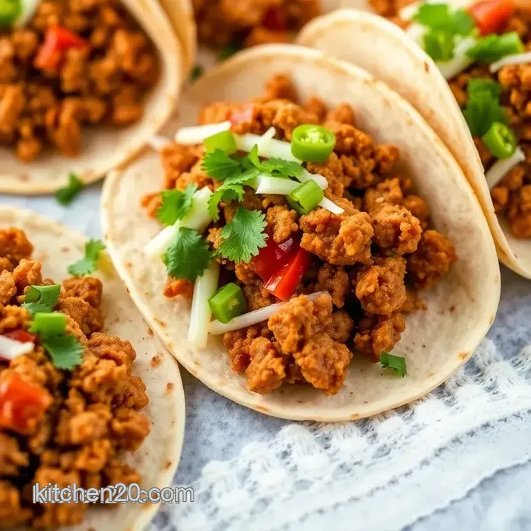 Quick Chicken Tacos with Spicy Keema Delight presentation