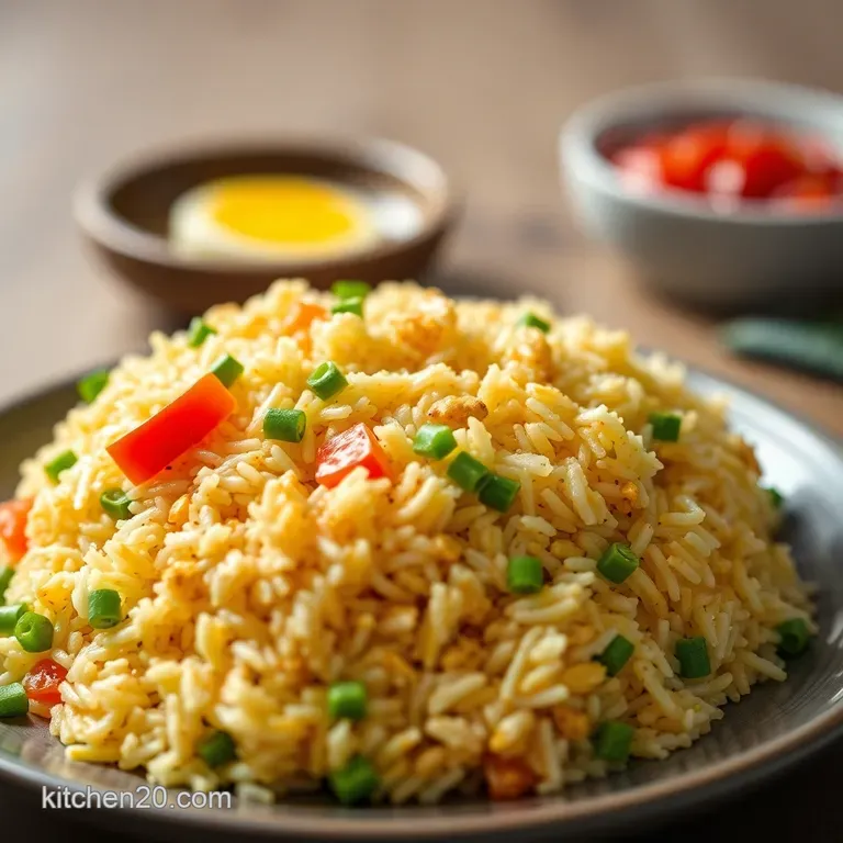 Quick & Easy Egg Fried Rice presentation