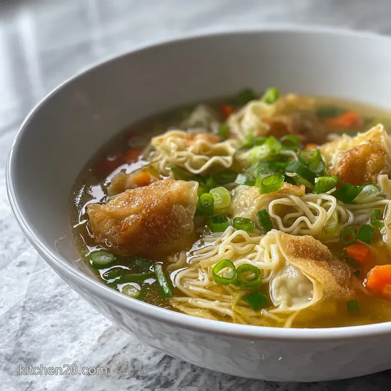 Quick Wonton Soup with Fortified Broth