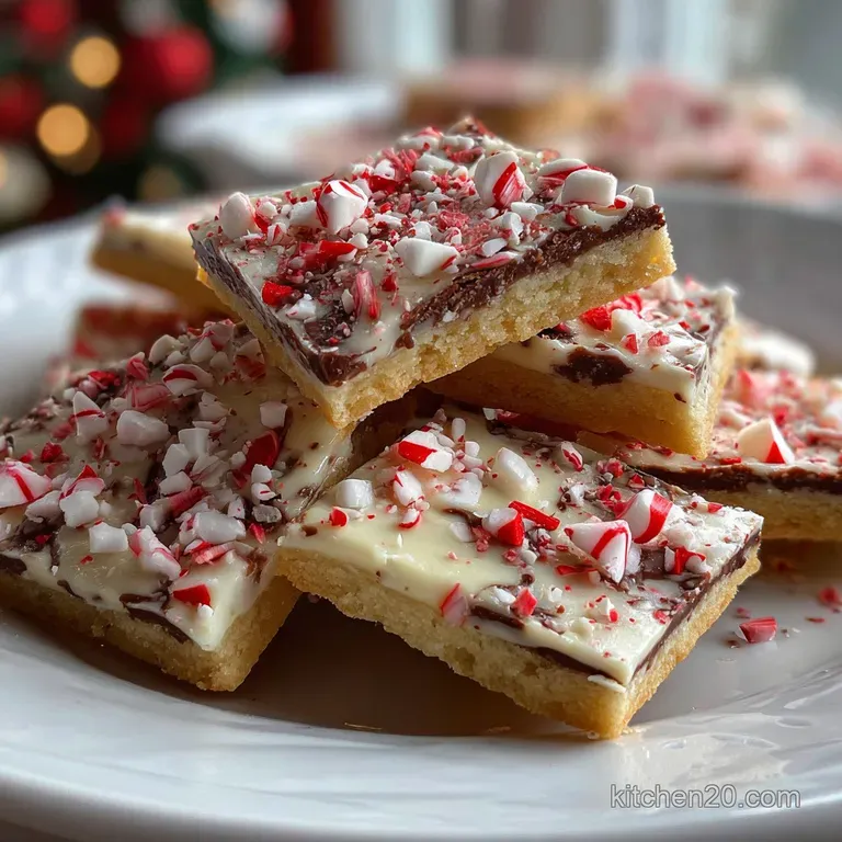 Quick Shortbread Peppermint Bark Cookies
