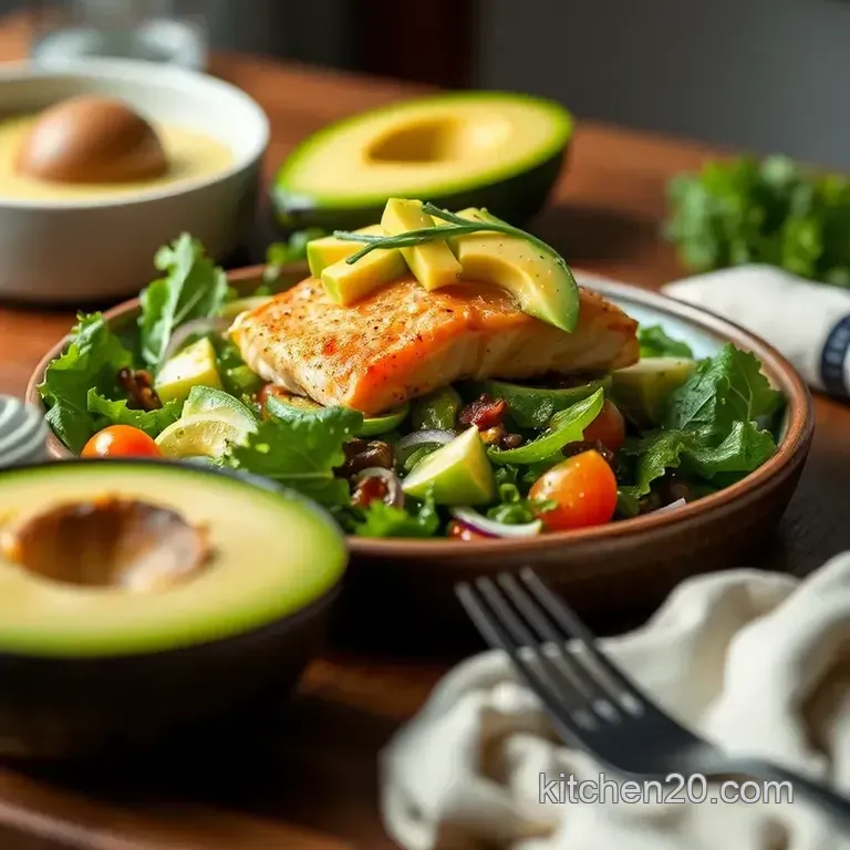 Quick Salmon Salad with Avocado Delight presentation