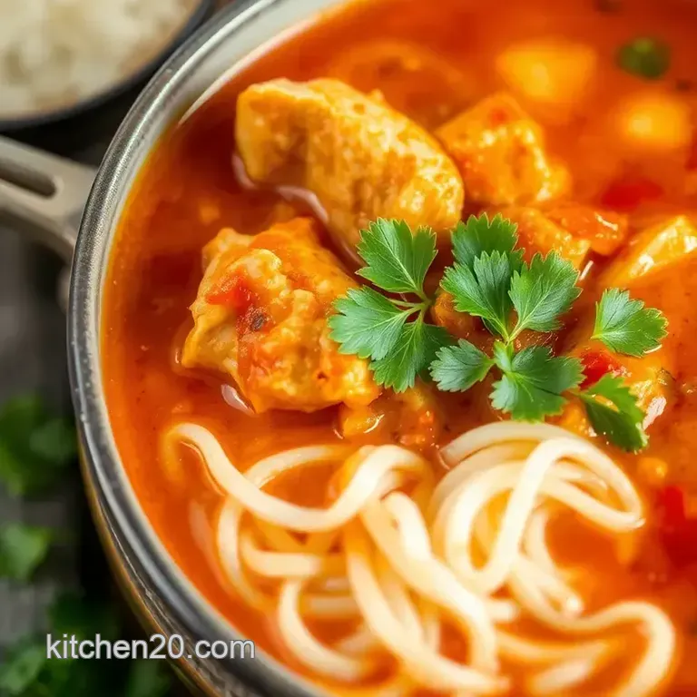 Quick Spicy Chicken Comforting Soup presentation