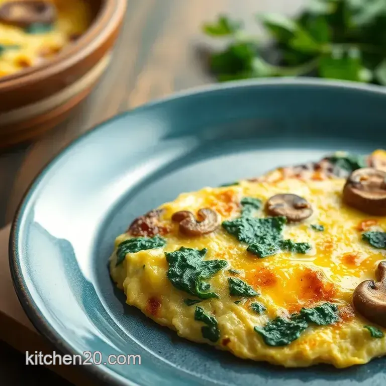 Quick Spinach & Mushroom Omelette Delight