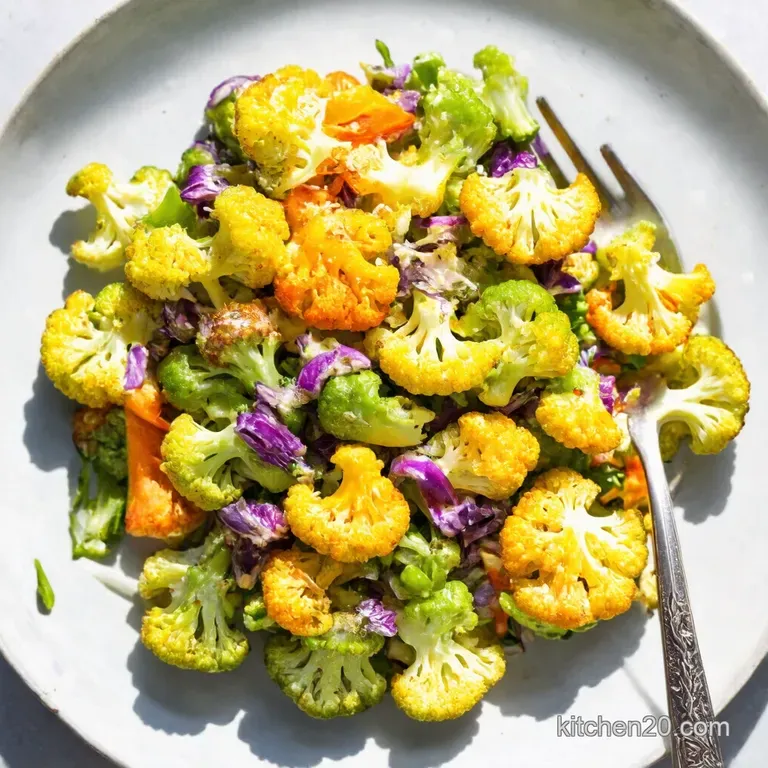 Rainbow Cauliflower Salad Zesty Easy Mediterranean Delight