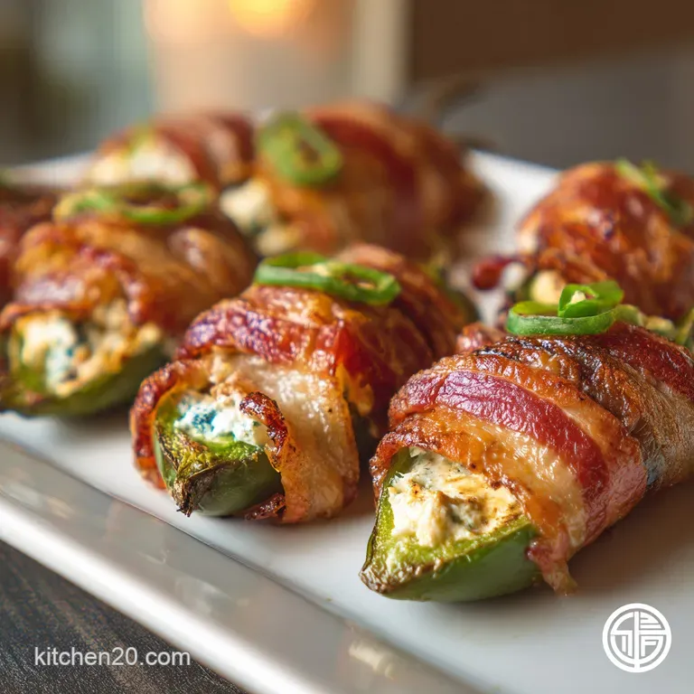 Jalapeno Poppers with Ranch Filling: Bacon Crusted