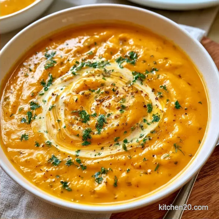 Creamy Red Lentil Sweet Potato Soup