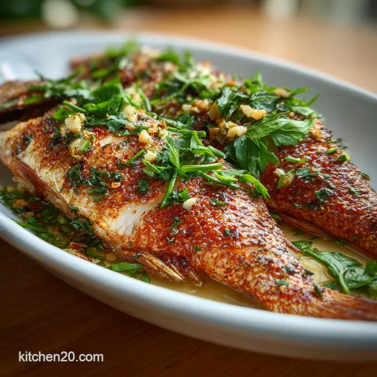 Red Snapper Recipe with Garlic and Herbs