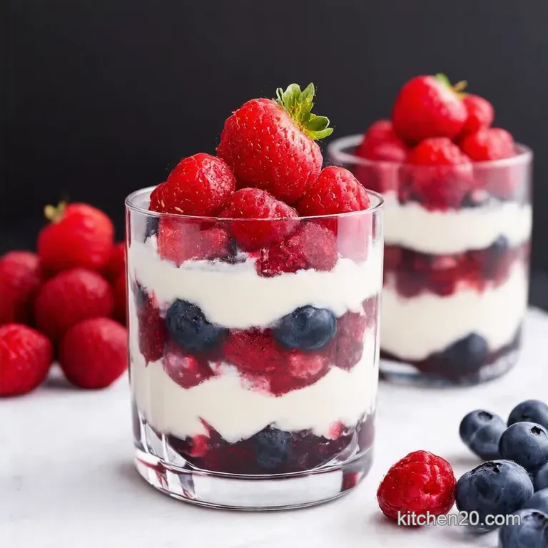 Red White and Blue Berry Parfaits