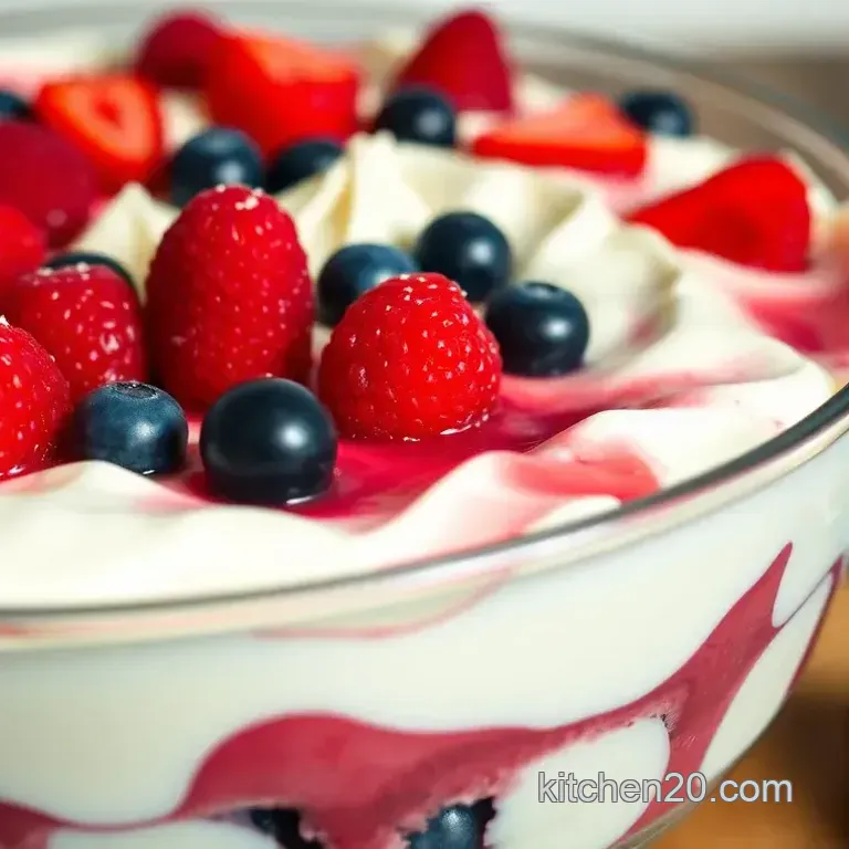 Red White and Blue Berry Trifle