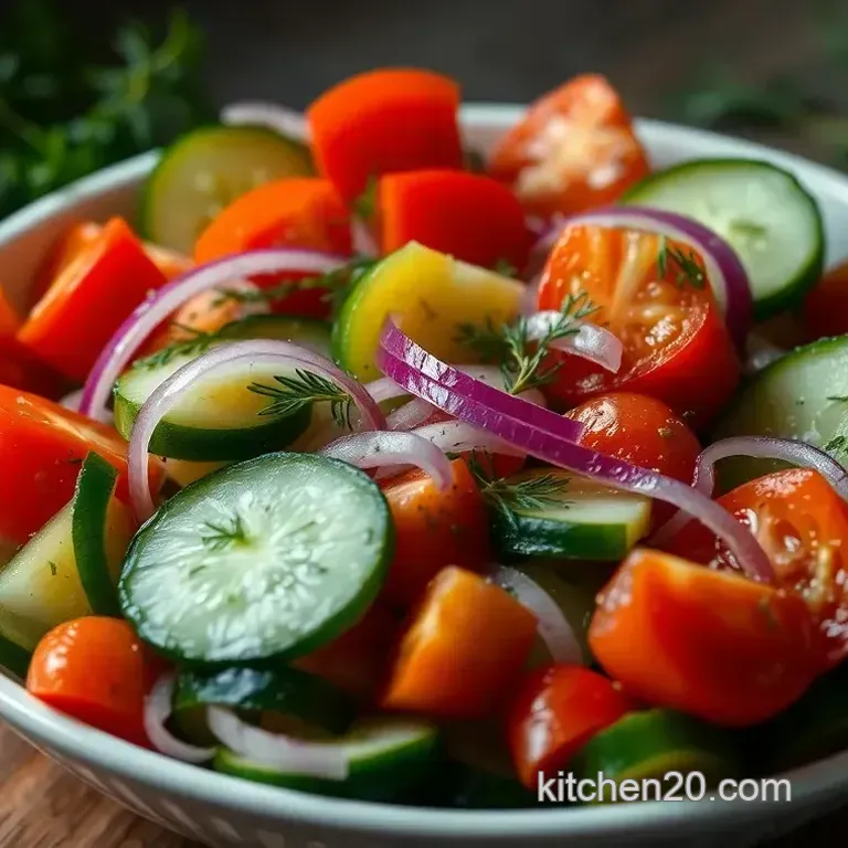 Refreshing Cucumber Salad with Tangy Dressing