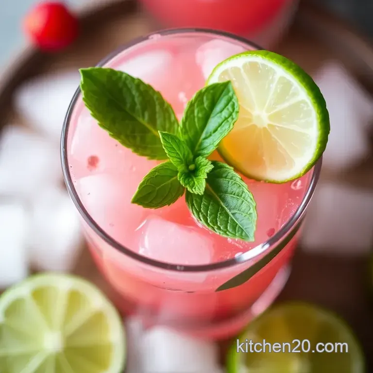 Refreshing White Cranberry Juice Spritzer presentation