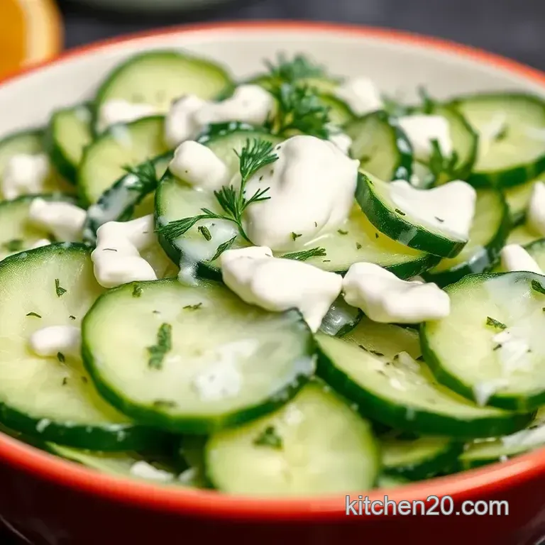My Easy & Refreshing Creamy Cucumber Salad with Sour Cream