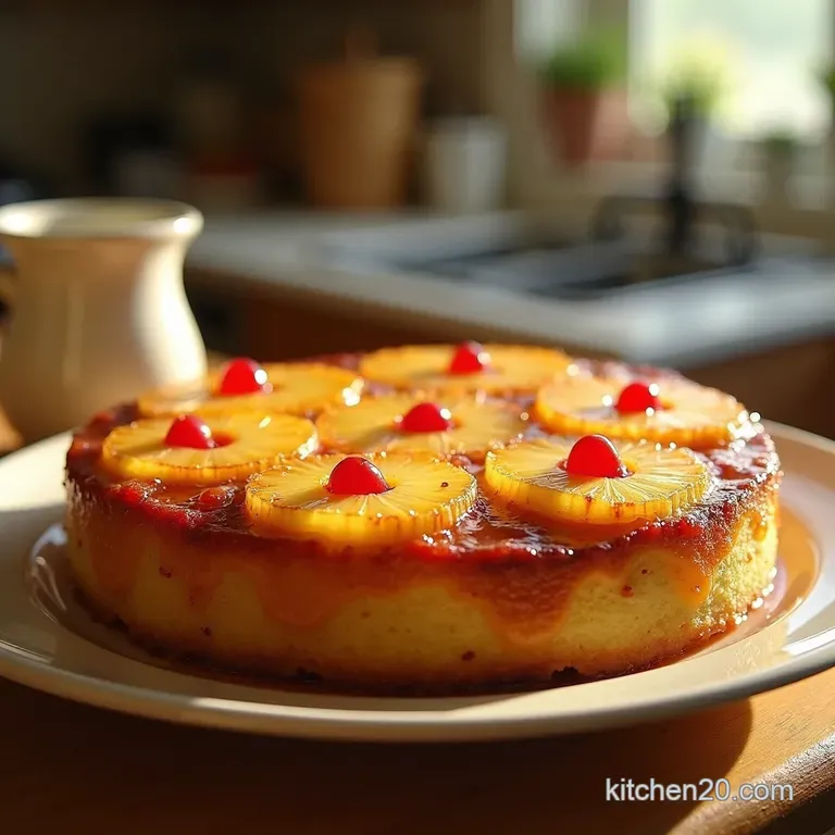 Retrolicious Upsidedown Pineapple Cake presentation