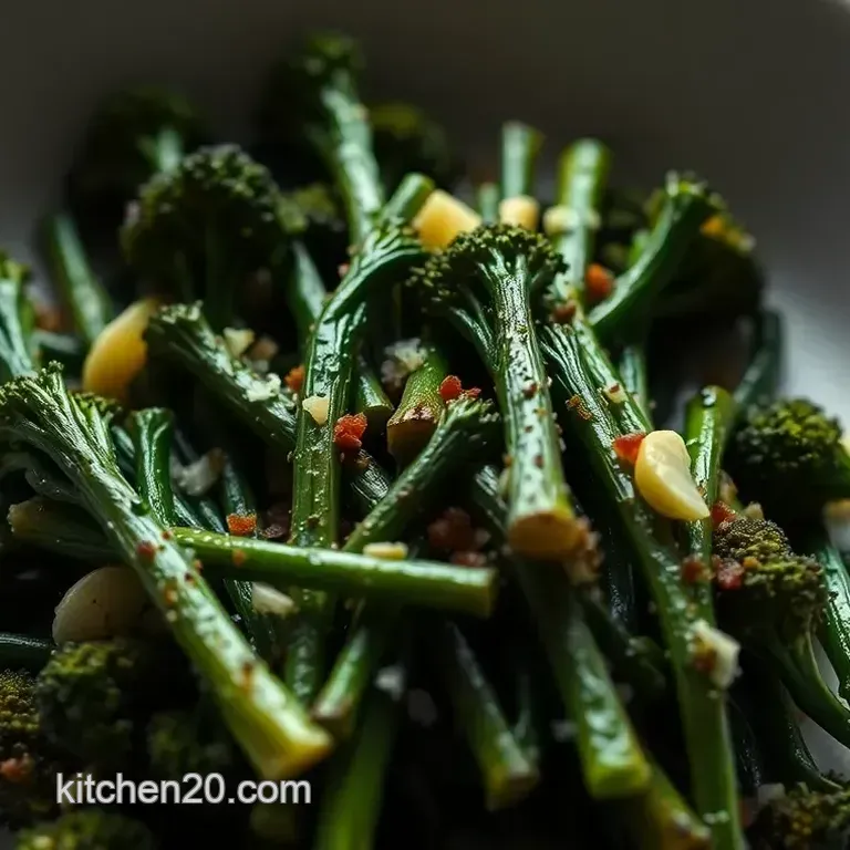 Roasted Broccolini with Garlic Lemon and Chili Flakes