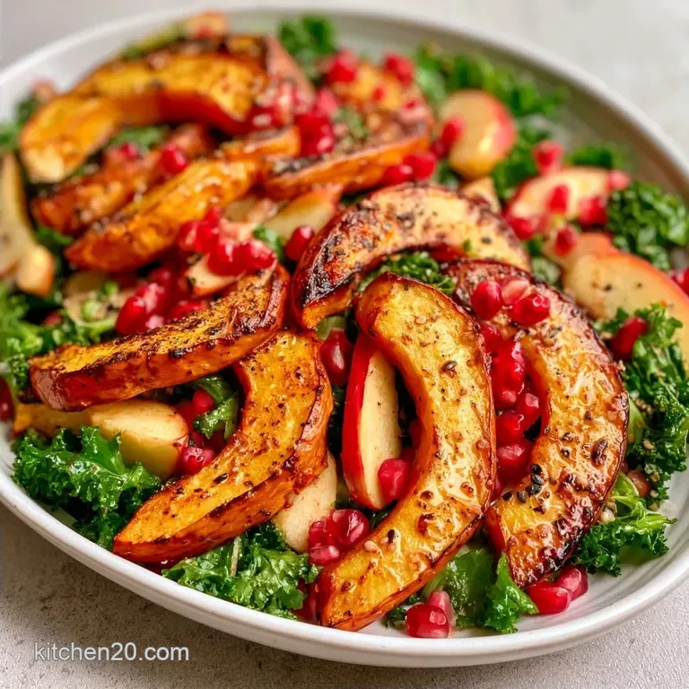 Roasted Delicata Squash Salad with Pomegranate