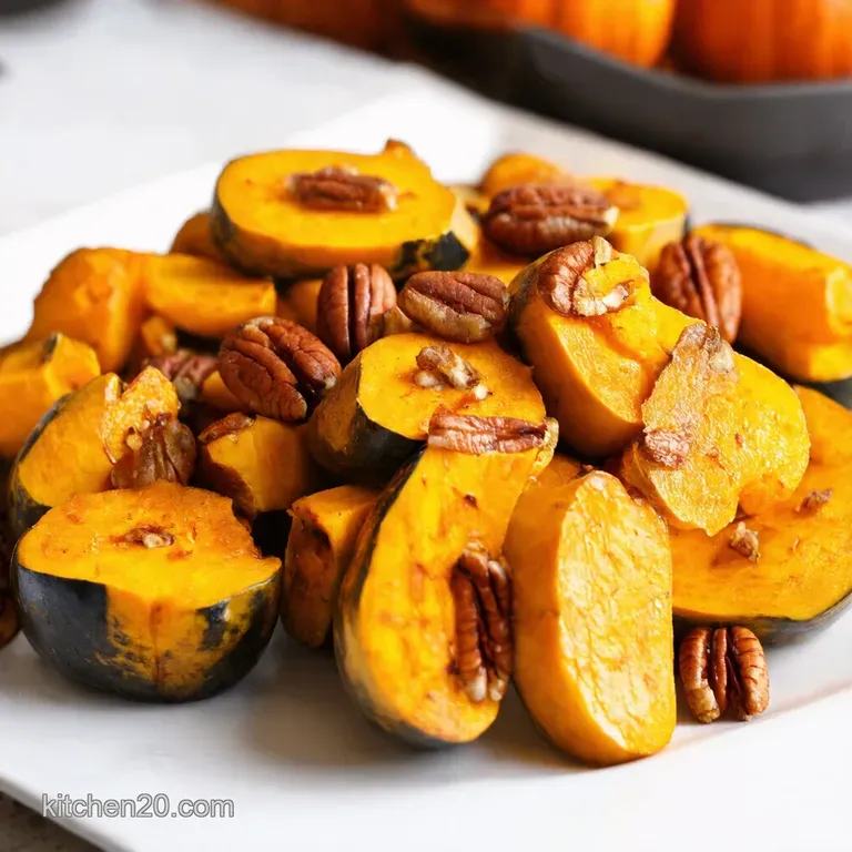 Roasted Delicata Squash with MaplePecan Crumble presentation
