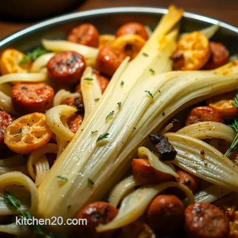 Roasted Fennel and Sausage with Lemon & Herbs