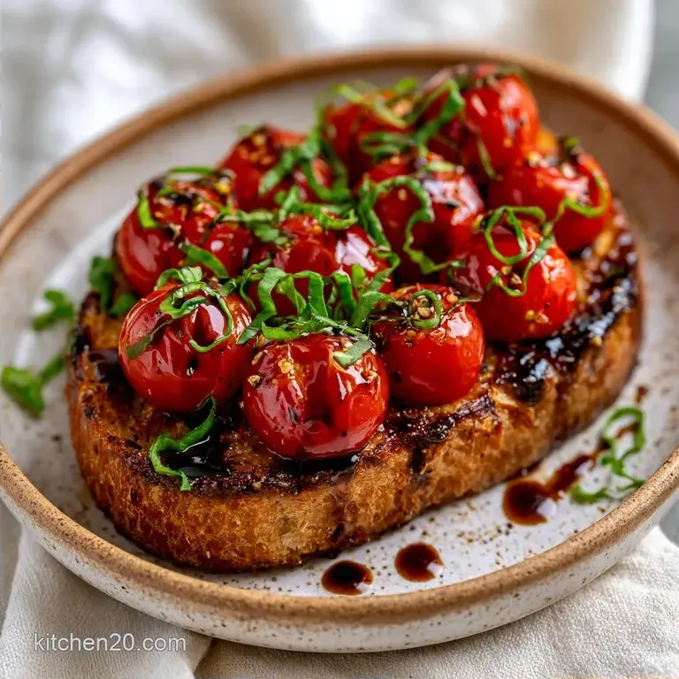 Roasted Garlic Basil Bruschetta: Savory and Crispy