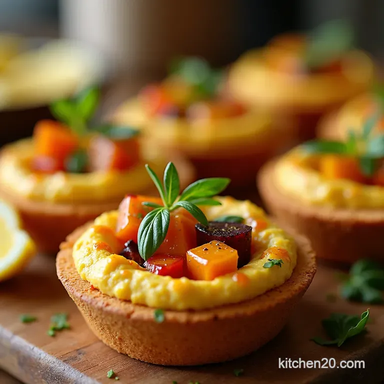 Sunkissed Savoury Roasted Vegetable Hummus Cups presentation