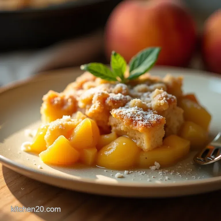 Sunshine in a Dish the Ultimate Rustic Fresh Peach Cobbler presentation
