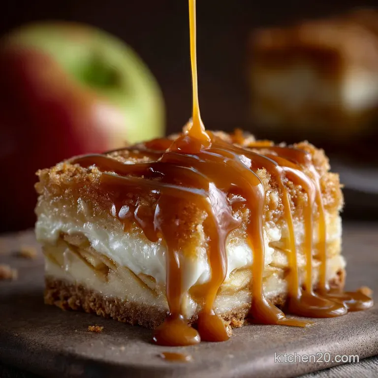 Caramel Apple Cheesecake Bars: the Ultimate Autumn Showstopper Recipe presentation
