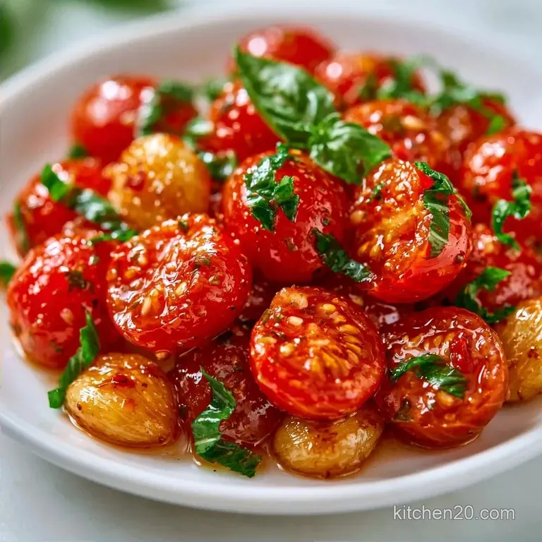 Saut&eacute;ed Cherry Tomatoes with Garlic and Basil