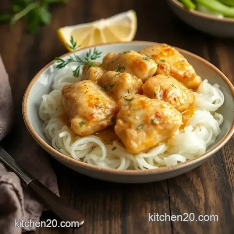 Sautéed Lemon Garlic Chicken Delight presentation